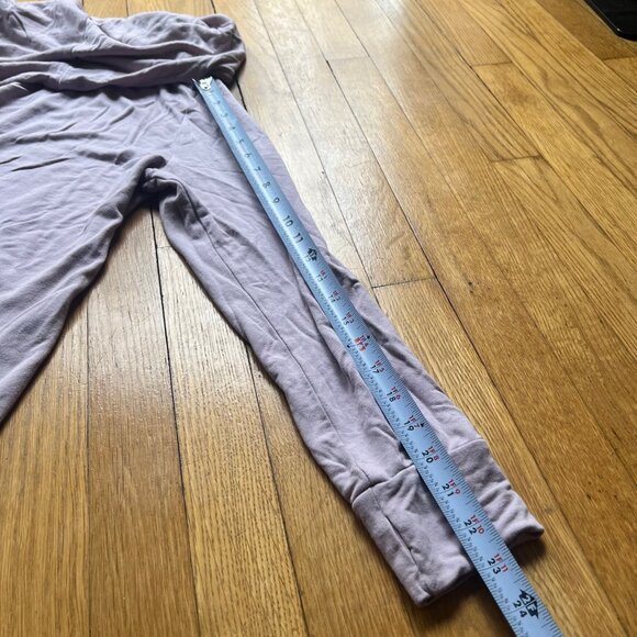 Soft Surroundings Size M Taupe Drawstring Cowl Funnel Neck Long Sleeve Shirt Top - Picture 9 of 12